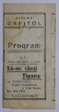 CINEMA CAPITOL , PROGRAM , PLIANT DE PREZENTARE