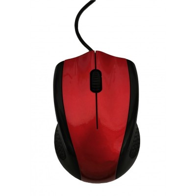 Mouse cu fir elSales ELS-039 , 3 butoane , lungime cablu 1.5 m , universal , rosu foto
