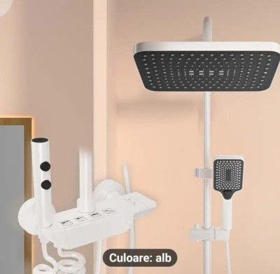 Set Coloană de Duș Premium cu Design Elegant alb foto