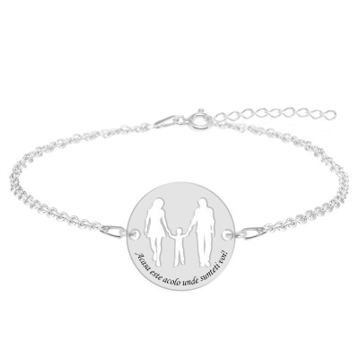 Together - Bratara personalizata din argint 925 -banut foto