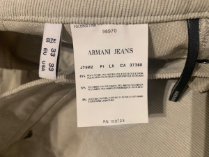 Pantaloni reiati dama ARMANI, mas. 33 2+1 gratis, Lungi, Bej, Armani Jeans  | Okazii.ro
