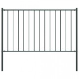 Cumpara ieftin Panou de gard cu st&acirc;lpi, antracit, 1,7 x 1,25 m, oțel