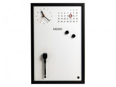 Ceas Memo-Whiteboard magnetic Bi-Silque negru foto