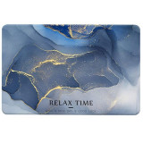 Covoras pentru baie Relax Time ultra absorbant, anti-alunecare model Marmura Luxury Blue