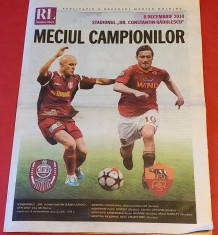 Program (ziar) meci fotbal CFR CLUJ - AS ROMA (08.12.2010)