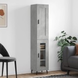 VidaXL Dulap &icirc;nalt, gri beton, 34,5x34x180 cm, lemn prelucrat