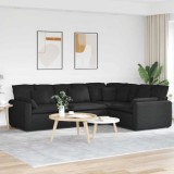VidaXL Canapea modulară cu perne, negru, textil