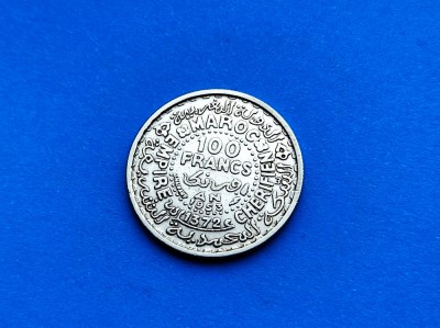 100 Francs 1953 Maroc-stare buna!-Argint foto