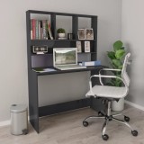 Cumpara ieftin Birou cu rafturi, gri extralucios, 110x45x157 cm, PAL