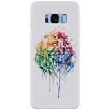 Husa silicon pentru Samsung S8, Paint Illustration Lion Head