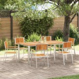 VidaXL Scaun pentru Grădină 6 pcs Maro Lemn masiv de acacia