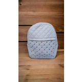 Rucsac damă cu fermoar alb