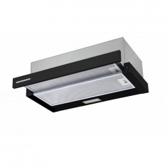 Hota incorporabila telescopica Heinner HTCH-F400BK, Putere de absorbtie 358.4 m3/h, 1 motor, Iluminare LED, 60cm, Negru