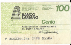 CEC 100 lire 1976 - Banco Lariano foto
