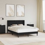 vidaXL Cadru de pat cu benzi LED Negru 160 x 200 cm Piele artificială 42027985