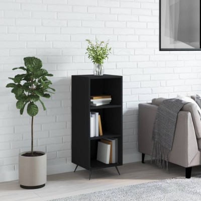 vidaXL Dulap cu rafturi, negru, 34,5x32,5x90 cm, lemn compozit foto