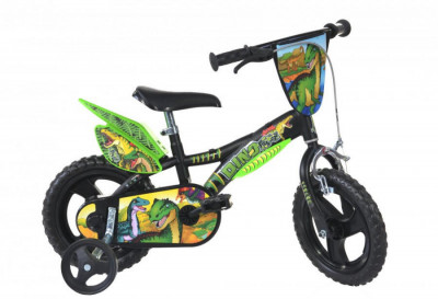 Bicicleta copii 12&amp;#039;&amp;#039; Dinozaur T-Rex PlayLearn Toys foto