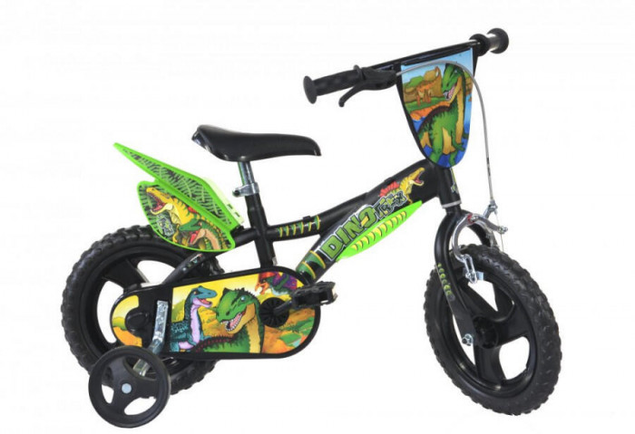 Bicicleta copii 12&#039;&#039; Dinozaur T-Rex PlayLearn Toys