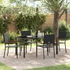 VidaXL Set de masă pentru grădină 5 pcs Negru Rattan poli 3379705