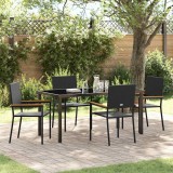 VidaXL Set de masă pentru grădină 5 pcs Negru Rattan poli 3379705