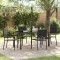 vidaXL Set de masă pentru grădină 5 pcs Negru Rattan poli 3379705