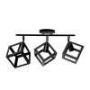 Lustra FORMA CUB -STRUKTUR Trio, 3xE27, Negru, Metal ModernLight Concept, Alessandro DESIGN