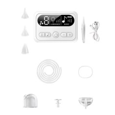 Aspirator nazal electric, profesional CRISTALIS SALE &trade;, pentru bebelusi si copii, 9 trepte de absortie, silentios, lumina de veghe si muzica pentru di
