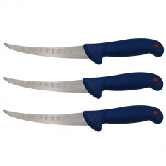 Set trei cutite de filetat IdeallStore&reg;, Chef&#039;s Knife, otel inoxidabil, 30 cm, albastru