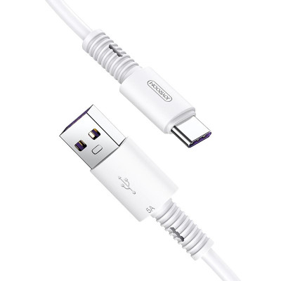Cablu Date si Incarcare USB la USB Type-C Joyroom S-M406 Rebar, Fast Charging 5A, 1 m, Alb foto