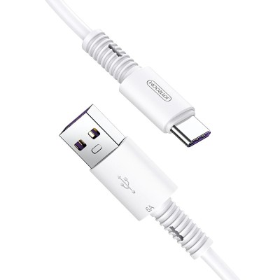 Cablu Date si Incarcare USB la USB Type-C Joyroom S-M406 Rebar, Fast Charging 5A, 1 m, Alb foto