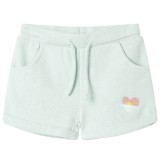 Cumpara ieftin Pantaloni scurți de copii cu șnur, verde mentă deschis combinat, 116