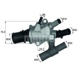 Corp termostat Mahle Fiat Doblo, 2000-2006, motor 1.9 JTD, 1.9 MultiJet, diesel, temp. deschidere [grade Celsius] 88