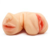 Masturbator Manual Bangers Gaura Dublă Vagin &amp; Gură Realist TPR, 19cm - Plăcere Intensă, Textură Senzuală