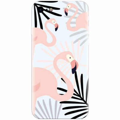 Husa silicon pentru Apple Iphone 8, Flamingo foto