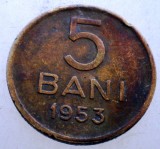 Moneda 5 Bani 1953 RPR Romania, KM#83.2, Cu-Ni-Zn, 20mm, Colectie Numismatica