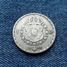 #31 Suedia 1 krona 1948 argint, coroana
