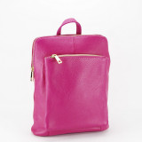 Rucsac din piele naturala fucsia convertibil in geanta B-1001 123