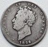 1 Shilling 1826 Marea Britanie- George IV 2nd portrait; 3rd reverse , argint, km#694, Europa