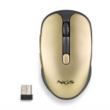 Mouse wireless reincarcabil, Evo Rust Gold, 1600dpi, USB-C, silent click, auriu, NGS