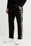 Hummel pantaloni de trening culoarea bleumarin, cu imprimeu, 225252