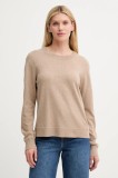 MUNTHE pulover de l&acirc;nă SWELINA culoarea bej, light, 247161924774