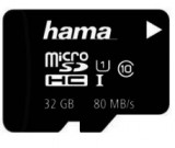 Card de memorie Hama 124139, microSDHC, 32GB, Clasa 10 + Adaptor SD