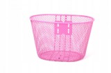 Cos biciclete copii, material metalic, culoare roz, montaj fata Cod:A656
