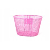 Cos biciclete copii, material metalic, culoare roz, montaj fata Cod:A656