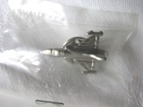 Insigna - pin Avion de lupta [1]. Argintie, Noua, in protectie