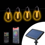 Lumină solară inteligentă - 25 LED-uri albe - temperatură de culoare reglabilă
