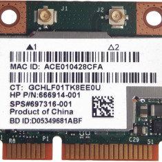 Modul WLAN HP Combo 802.11 a/b/g/n, Bluetooth 4.0, SPS#697316-001 HP P/N: 666914-001 NewTechnology Media