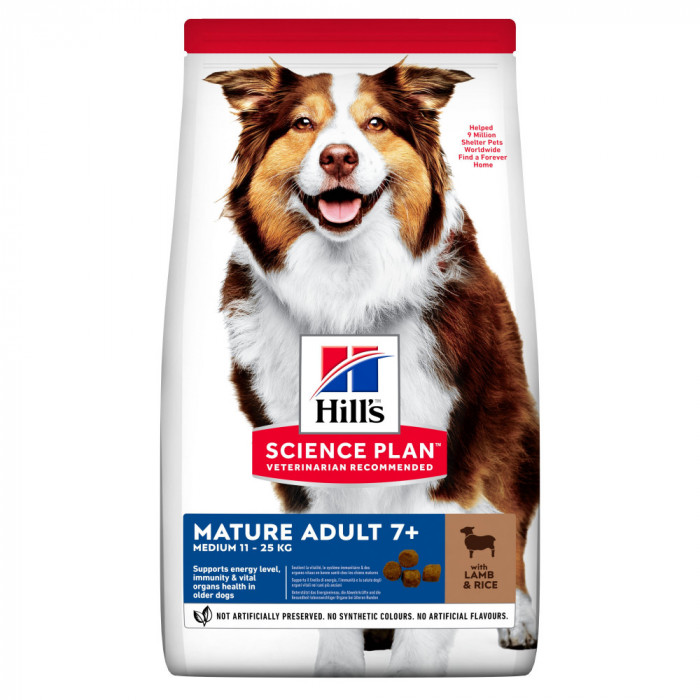 Hill&amp;#039;s Science Plan Canine Mature Adult 7+ Medium Lamb &amp;amp; Rice 14kg