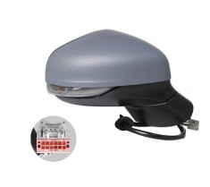 Oglinda usa exterioara Ford Fiesta, 08.20, partea Dreapta, reglare electrica; carcasa neagra; incalzit; sticla convexa; geam cromat; cu Lucas, View