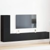 VidaXL Set comodă TV 3 pcs Stejar negru 100 x 30 x 30 cm Lemn compozit